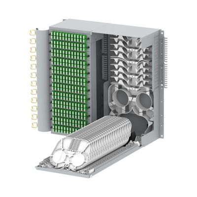 576 Cores High Density Flip Down 19 Inch Optic Fiber Patch Panel for Wired LAN Network