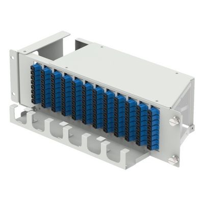 5 Time Gray 96cores 19 Inch Flip down Fiber Optic Patchpanel for Optical Equipment