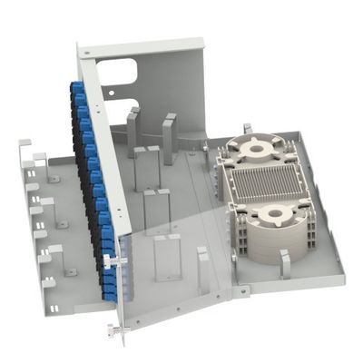 5 Time Gray 96cores 19 Inch Flip down Fiber Optic Patchpanel for Optical Equipment