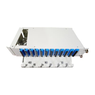 5 Time Gray 96cores 19 Inch Flip down Fiber Optic Patchpanel for Optical Equipment