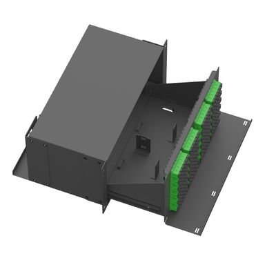 High Density Black Sub Optic Distribution Frame Fiber Patch Panel with 144 Cores
