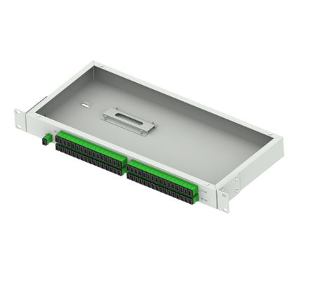 ODN Network 19inch APC Type Fiber Optic Splitter Panel for 1U Height Data Center FTTX
