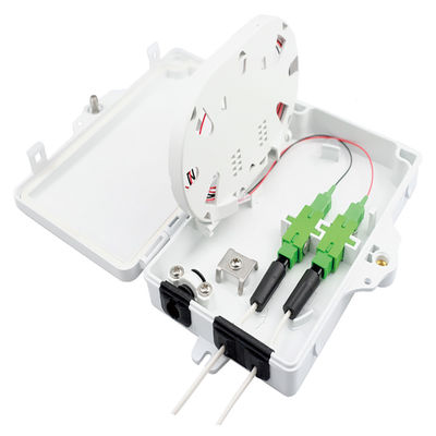 Network Distribution Access Outdoor FTTH IP65 Fiber Optic Termination Box 2 Cores PC ABS
