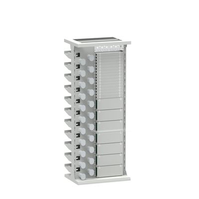 Durable Silver Finish 47U ODF Rack Cabinet for Indoor Network FTTH FTTX Tray Loaded