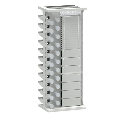 Durable Silver Finish 47U ODF Rack Cabinet for Indoor Network FTTH FTTX Tray Loaded