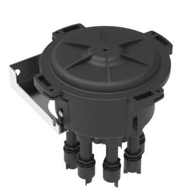 8 Ports Pre-Connectorised Fiber Optic Splice Closure for FTTX Applications in Black