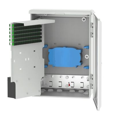 Gray 96 Cores Outdoor FTTH SC Fiber Optic Terminal Box Network Fiber Distribution Cajas