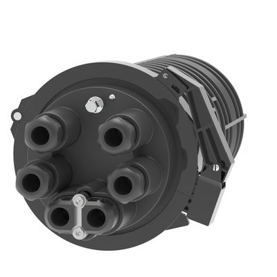 Black 192 Cores Fiber Optic Splice Closure Cable Joint Enclosure for Network FTTH Projects