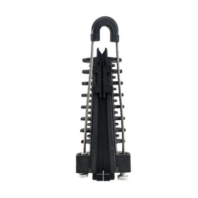 Overhead Line Accessories PA1500 FTTH Cable Anchoring Clamps High Tension Plastic Wed Type