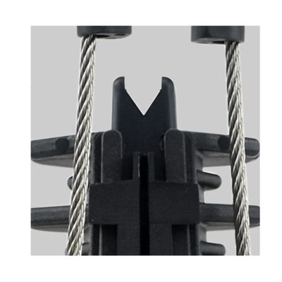 Overhead Line Accessories PA1500 FTTH Cable Anchoring Clamps High Tension Plastic Wed Type