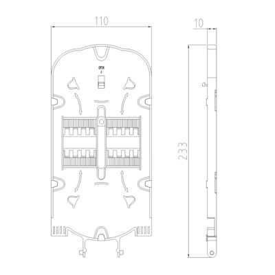 24 Core Fiber Optic Splice Distribution Closure Tray for FTTX Networks in ODN Network