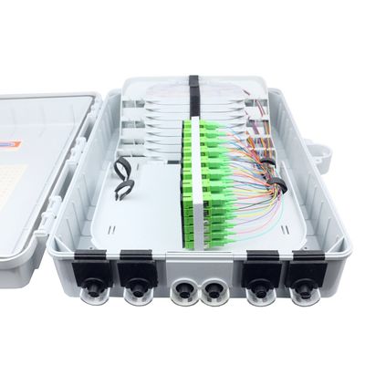 16 Core Splitter Fiber Optic Cajas Termination Box for 420x320x130 mm Size Network