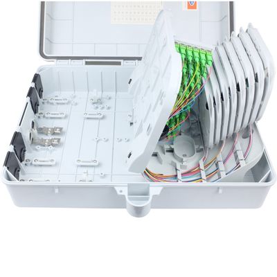 16 Core Splitter Fiber Optic Cajas Termination Box for 420x320x130 mm Size Network