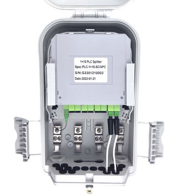16 Port FTTH Fiber Optic Terminal Box IP65 Wall Pole Mount Outdoor Cajas for FTTx