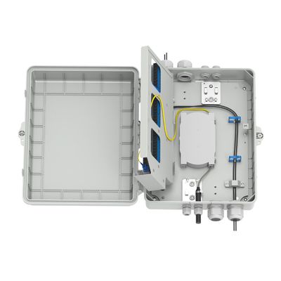 Gray 4 Port Fiber Optic Distribution Box IP65 Waterproof for Outdoor in Network Model