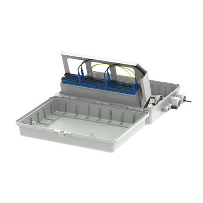 Gray 4 Port Fiber Optic Distribution Box IP65 Waterproof for Outdoor in Network Model
