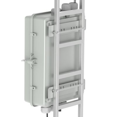 Gray 4 Port Fiber Optic Distribution Box IP65 Waterproof for Outdoor in Network Model