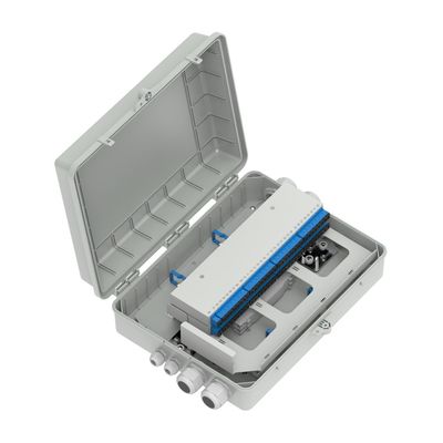 Gray 4 Port Fiber Optic Distribution Box IP65 Waterproof for Outdoor in Network Model