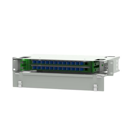 Indoor Application LC Type 24 Ports Optical Fiber Distribution Patchpanel for Data Centers