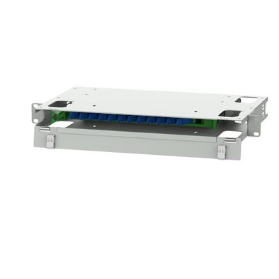 12 Port E2K Type Fiber Optic Patch Panel with 5 and White Color