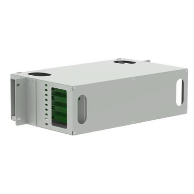 E2K Type 48 Ports Fiber Optic Distribution Patchpanel in White for FTTX Applications