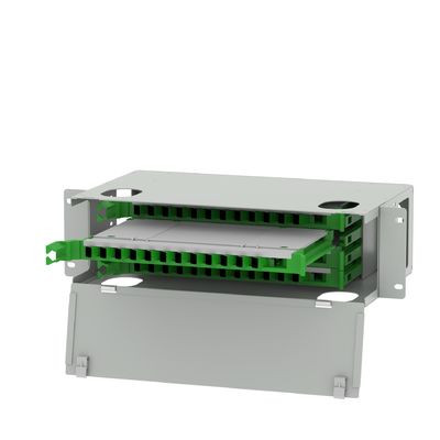 SC UPC Connector 48 Ports Fiber Distribution Patch Panel for Indoor ODF Network FTTH