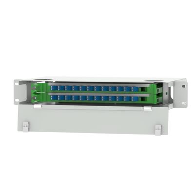 Gray LC Type 24 Ports Fiber Optic Distribution Patchpanel for Space-Saving Data Center