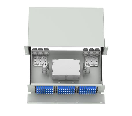 Capacity Fiber Optic Equipment Sub Optic Distribution Frame with 144 Ports in BLACK