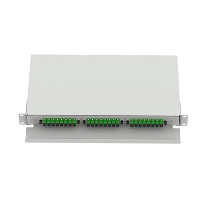 SC Type 1U 24 Port Optic Fiber Distribution Patchpanel for FTTX White and ' Choice