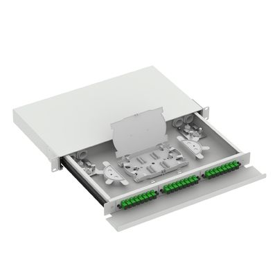 SC Type 1U 24 Port Optic Fiber Distribution Patchpanel for FTTX White and ' Choice