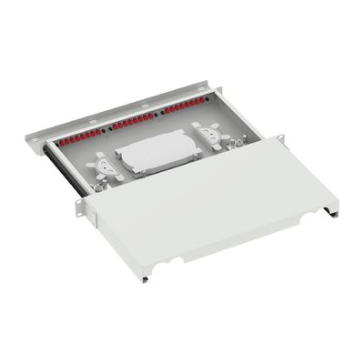 Gray 24 Port FC Type 1U Optic Fiber Distribution Patchpanel for FTTX in Data Center