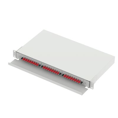 Gray 24 Port FC Type 1U Optic Fiber Distribution Patchpanel for FTTX in Data Center