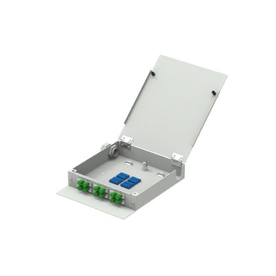 Cold Rolled Steel 12 Cores FC APC Type Fiber Optic FTTH Terminal Box for Network ODN