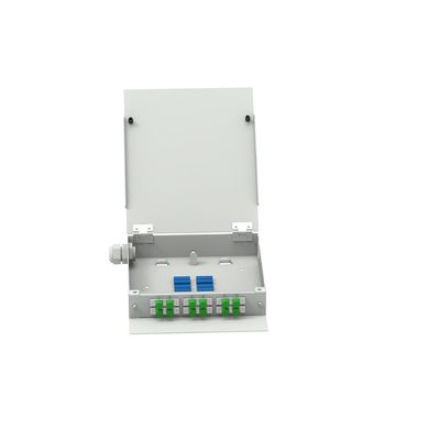 Cold Rolled Steel 12 Cores FC APC Type Fiber Optic FTTH Terminal Box for Network ODN