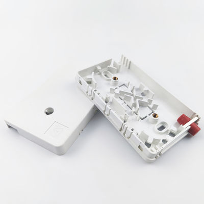 2 Cores UPC Plastic Fiber Optic Faceplate Socket Panel for FTTH Network in White/Gray