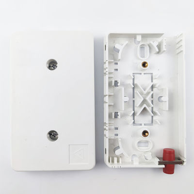 2 Cores UPC Plastic Fiber Optic Faceplate Socket Panel for FTTH Network in White/Gray