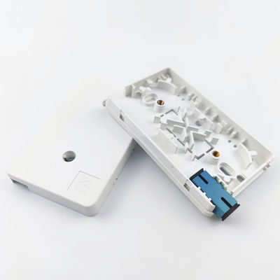 SC UPC Plastic Fiber Optic Faceplate Socket Panel for 2 Cores Indoor FTTH Network Cable