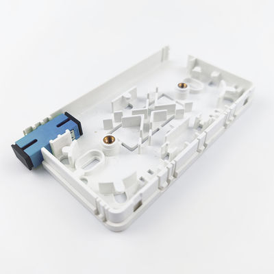 SC UPC Plastic Fiber Optic Faceplate Socket Panel for 2 Cores Indoor FTTH Network Cable