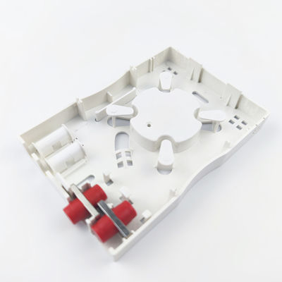 Gray FC/UPC Plastic Fiber Optic Faceplate Socket Panel 2 Cores for Indoor FTTH Network