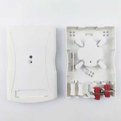 Gray FC/UPC Plastic Fiber Optic Faceplate Socket Panel 2 Cores for Indoor FTTH Network