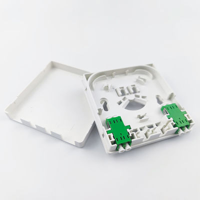 2 Cores LC APC Plastic Faceplate Fiber Optic Socket Panel for Indoor in FTTH Network