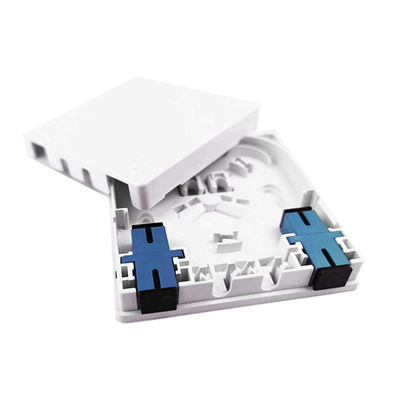 2 Cores UPC Plastic Fiber Optic Faceplate Socket Panel for Indoor in FTTH Network
