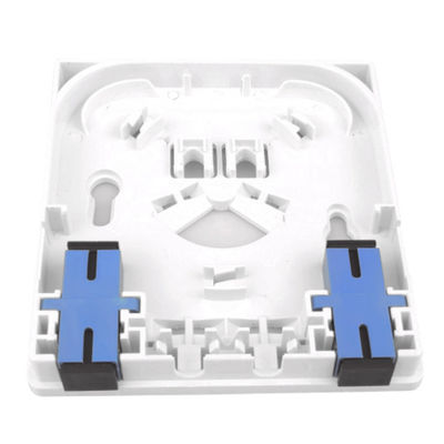 2 Cores UPC Plastic Fiber Optic Faceplate Socket Panel for Indoor in FTTH Network