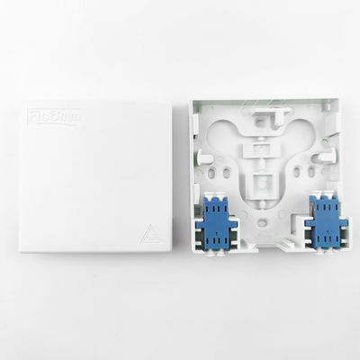 Wired LAN 2 Cores Plastic Fiber Optic Faceplate Socket Panel for Indoor FTTH Network