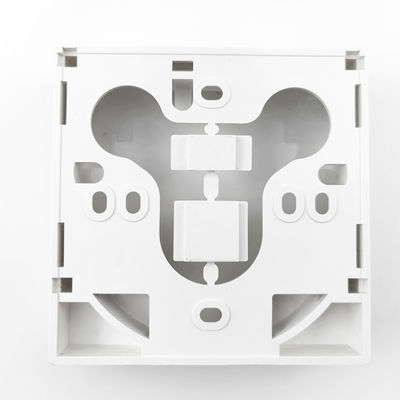 2 Cores FC APC Plastic Fiber Optic Faceplate Socket Panel for FTTH Network in White/Gray
