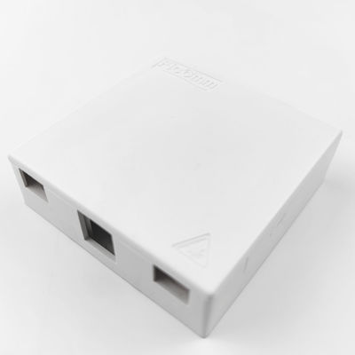 2 Cores FC APC Plastic Fiber Optic Faceplate Socket Panel for FTTH Network in White/Gray