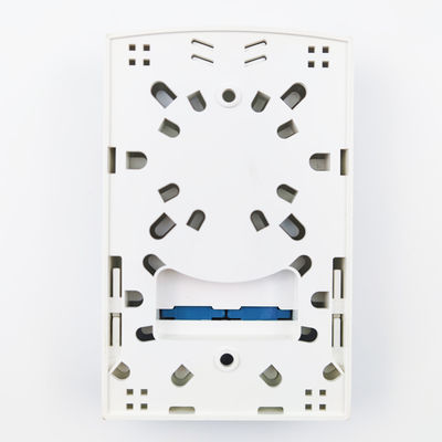 2 Cores LC UPC Plastic Fiber Optic Faceplate Socket Panel for FTTH White/Gray Color