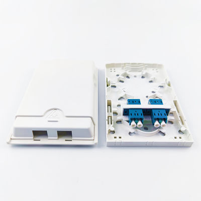 2 Cores LC UPC Plastic Fiber Optic Faceplate Socket Panel for FTTH White/Gray Color
