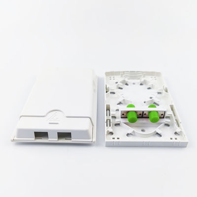 2 Cores FC APC Plastic Fiber Optic Faceplate Socket Panel White for FTTH Applications