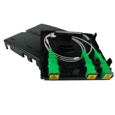 FTTH 2 Cores SC APC Plastic Fiber Optic Splitter Faceplate Socket Panel with 3 Time